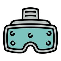 Simulation game goggles icon, outline style vector