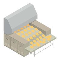 Bakery factory line icon, isometric style vector