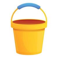 Toy bucket icon, cartoon style vector