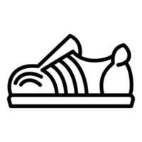 icono de zapato hiphop, estilo de esquema vector