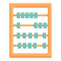 Frame abacus icon, cartoon style vector