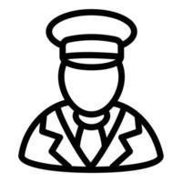 Valet avatar icon, outline style vector