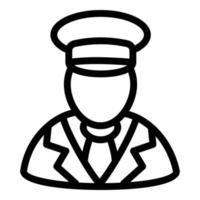 Valet avatar icon, outline style vector