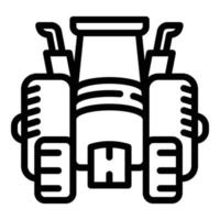 Big field tractor icon, outline style vector