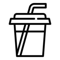 Mango smoothie icon, outline style vector