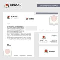 Artificial intelligence Business Letterhead Envelope and visiting Card Design vector template