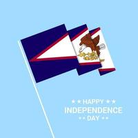 American Samoa Independence day typographic design with flag vector