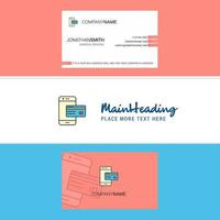 Beautiful Online banking Logo and business card vertical Design Vector