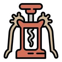 Butterfly corkscrew icon, outline style vector