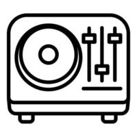 icono de altavoz portátil, estilo de esquema vector