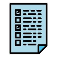 Forensic laboratory test paper icon, outline style vector