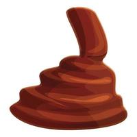 Hazelnut chocolate paste icon, cartoon style vector