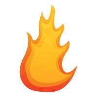 Hell flame icon, cartoon style vector