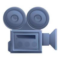 Video film camcorder icon, cartoon style vector