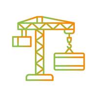 Crane Lifting Vector Icon