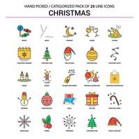 Christmas Flat Line Icon Set Business Concept Icons Design vector