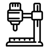 Drilling machine icon, outline style vector