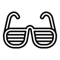 Hiphop eyeglasses icon, outline style vector