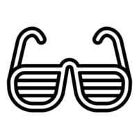 Hiphop eyeglasses icon, outline style vector