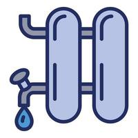 Water filter icon, outline style vector