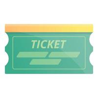 Ticket icon, cartoon style vector