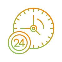 24 Hour Service Vector Icon