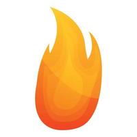 Nature fire flame icon, cartoon style vector