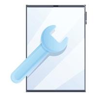 Modern tablet repair icon, cartoon style vector