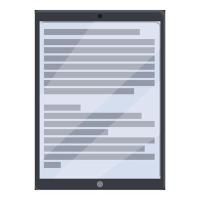 Ebook icon, cartoon style
