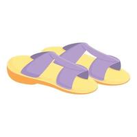 Casual sandals icon, cartoon style vector