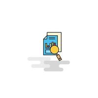 Flat Search Document Icon Vector