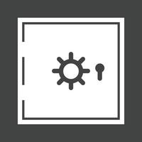 Locker Glyph Inverted Icon vector