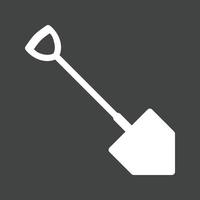 Spade Glyph Inverted Icon vector