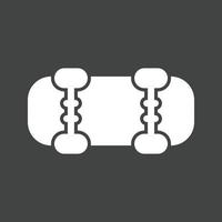 Skates Glyph Inverted Icon vector