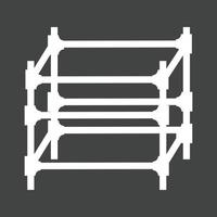 Scaffolding Glyph Inverted Icon vector