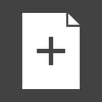 Note Add Glyph Inverted Icon vector