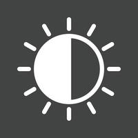 Settings Brightness Glyph Inverted Icon vector