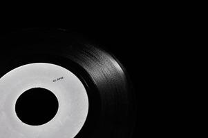 45 rpm vinyl disk on dark background B photo