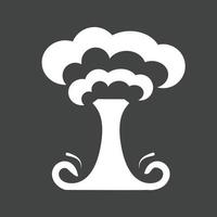 Explosion Glyph Inverted Icon vector