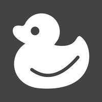 Duck Glyph Inverted Icon vector