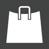 Shopping Bags Glyph Inverted Icon vector