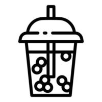 Smoothie icon, outline style vector