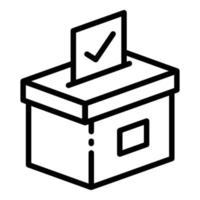 Ballot icon, outline style vector