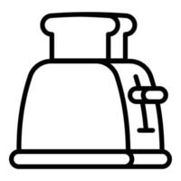 Toasted bread icon, outline style vector