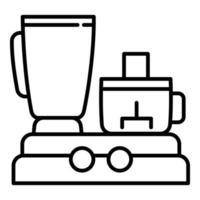 Food processor icon, outline style vector