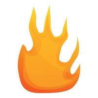 Fire flame icon, cartoon style vector