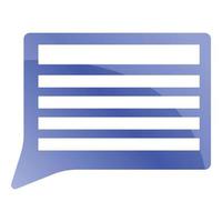 Feedback chat icon, cartoon style vector