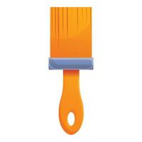 Carpenter brush icon, cartoon style vector