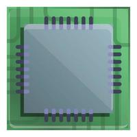 Ai processor icon, cartoon style vector