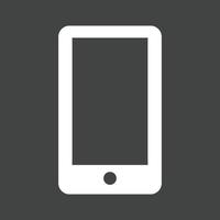 Phone Glyph Inverted Icon vector